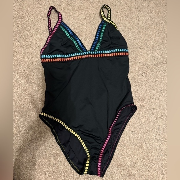 Blanca black and multicolor one piece swimsuit size 10 - Picture 4 of 9